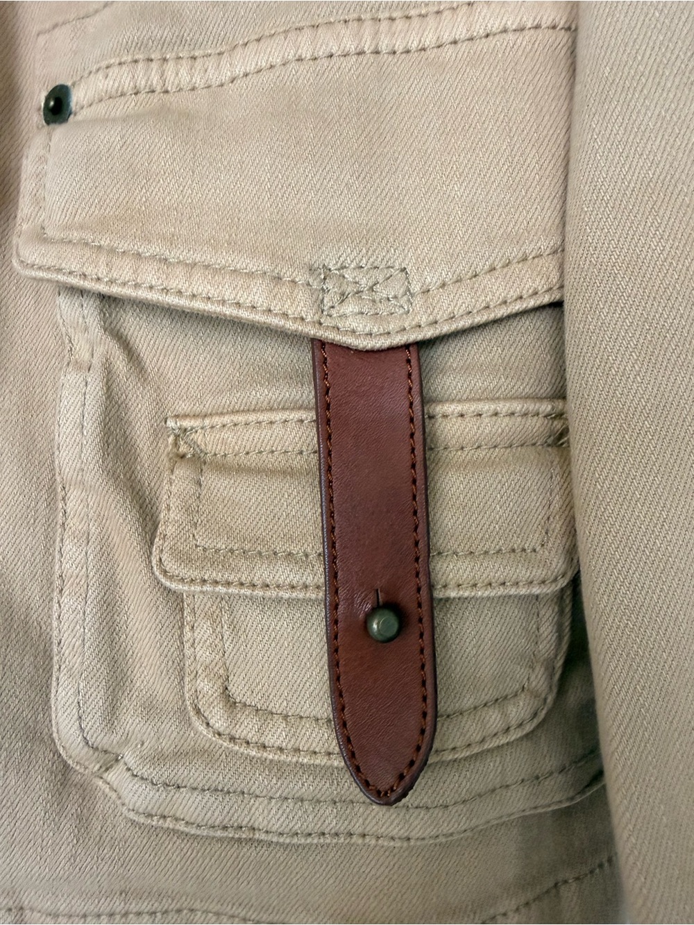 Ralph Lauren Tan Field Jacket with Leather-Trim Pockets - Picture 2 of 15